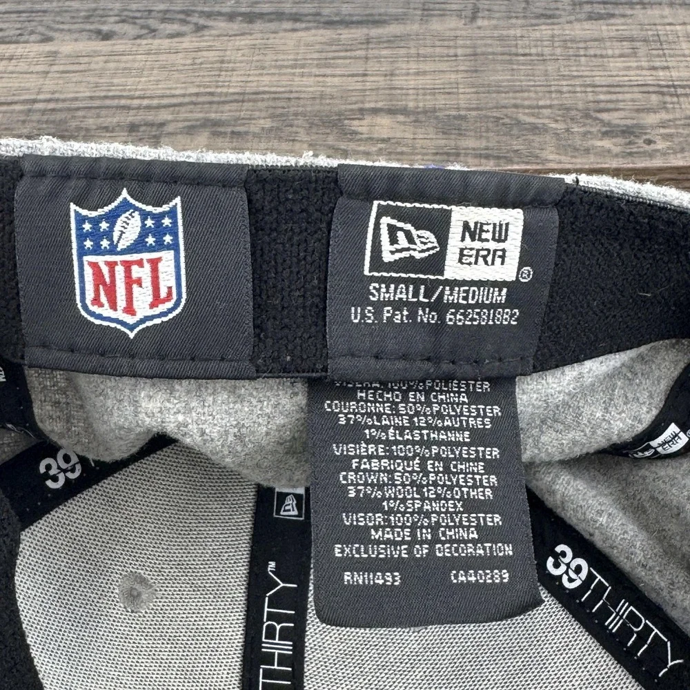 New York Giants Hat‎ Cap Fitted Mens Medium Gray NFL Football 39THIRTY New Era - Picture 7 of 7